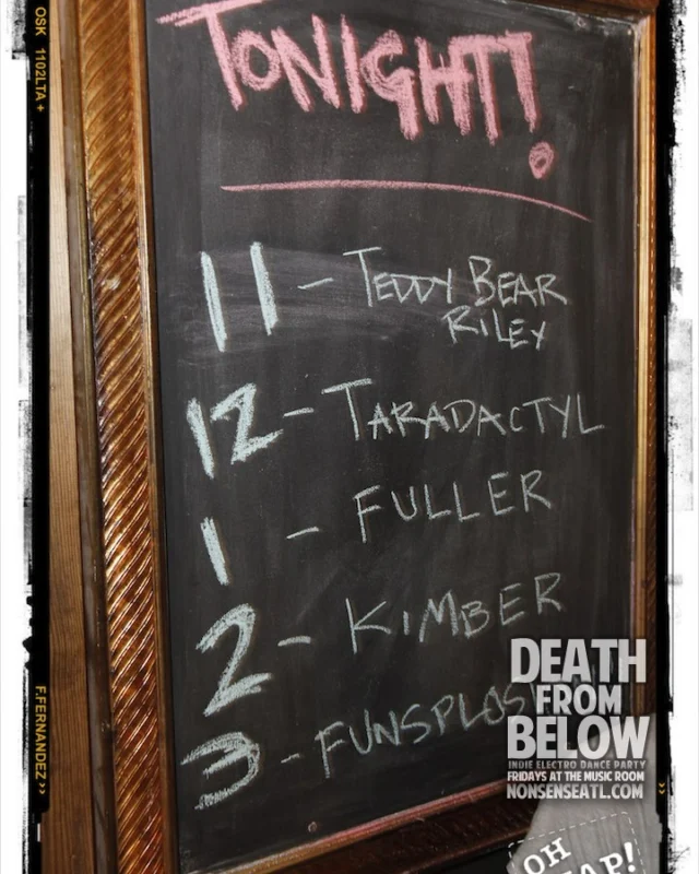 DEATH FROM BELOWIndie-Electro Dance PartyThe Music Room - Every Friday 11pm(Launch Party - October 5th 2012)