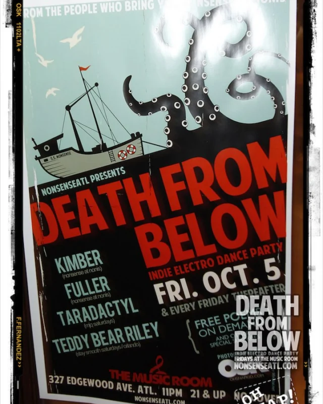 DEATH FROM BELOWIndie-Electro Dance PartyThe Music Room - Every Friday 11pm(Launch Party - October 5th 2012)