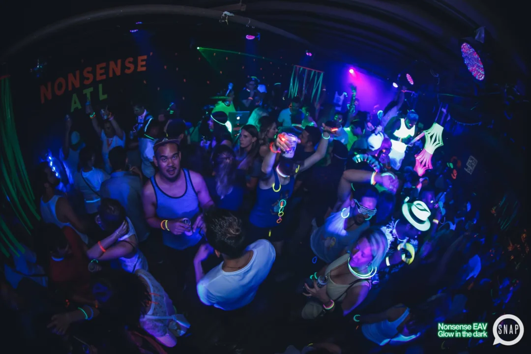 Nonsense EAV: Glow In The Dark! Atlanta's most ridiculous Indie/Alternative Dance Party! 3rd Friday of Every Month at The Basement in East Atlanta Village.