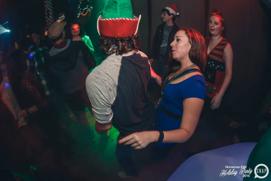 Nonsense EAV 2016 Holiday Party! Kimber! Fuller! Santa! The Basement was festive AF! Tag your friends! Photography by Oh Snap Kid