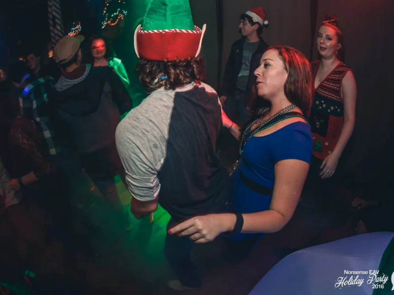 Nonsense EAV 2016 Holiday Party! Kimber! Fuller! Santa! The Basement was festive AF! Tag your friends! Photography by Oh Snap Kid