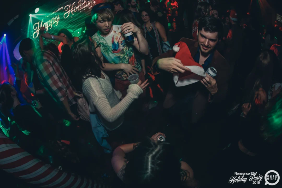 Nonsense EAV 2016 Holiday Party! Kimber! Fuller! Santa! The Basement was festive AF! Tag your friends! Photography by Oh Snap Kid