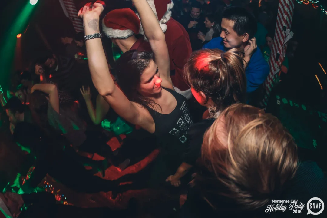 Nonsense EAV 2016 Holiday Party! Kimber! Fuller! Santa! The Basement was festive AF! Tag your friends! Photography by Oh Snap Kid