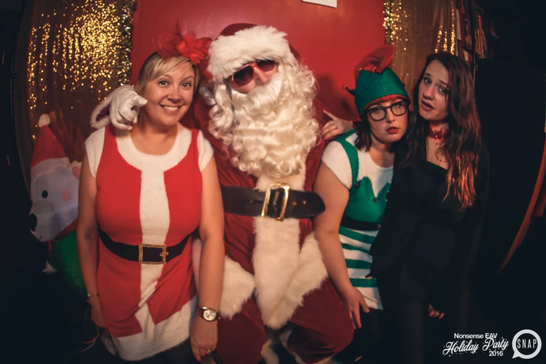 Nonsense EAV 2016 Holiday Party! Kimber! Fuller! Santa! The Basement was festive AF! Tag your friends! Photography by Oh Snap Kid