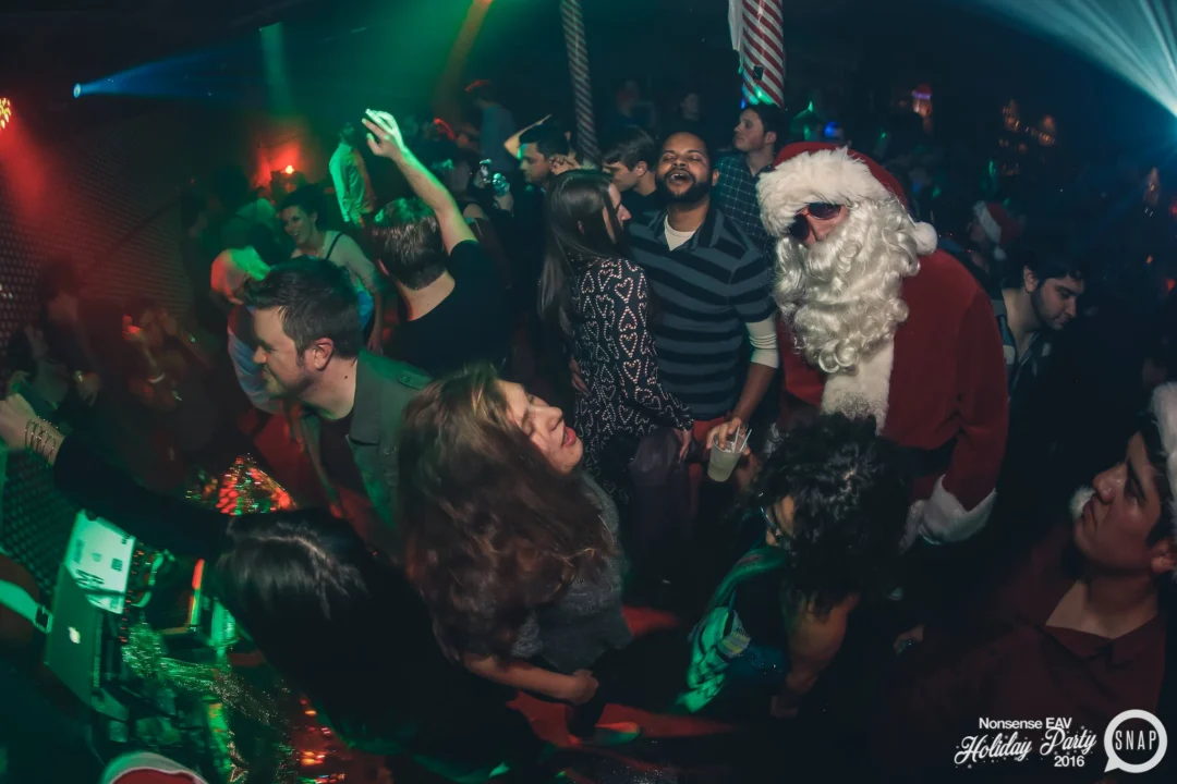 Nonsense EAV 2016 Holiday Party! Kimber! Fuller! Santa! The Basement was festive AF! Tag your friends! Photography by Oh Snap Kid