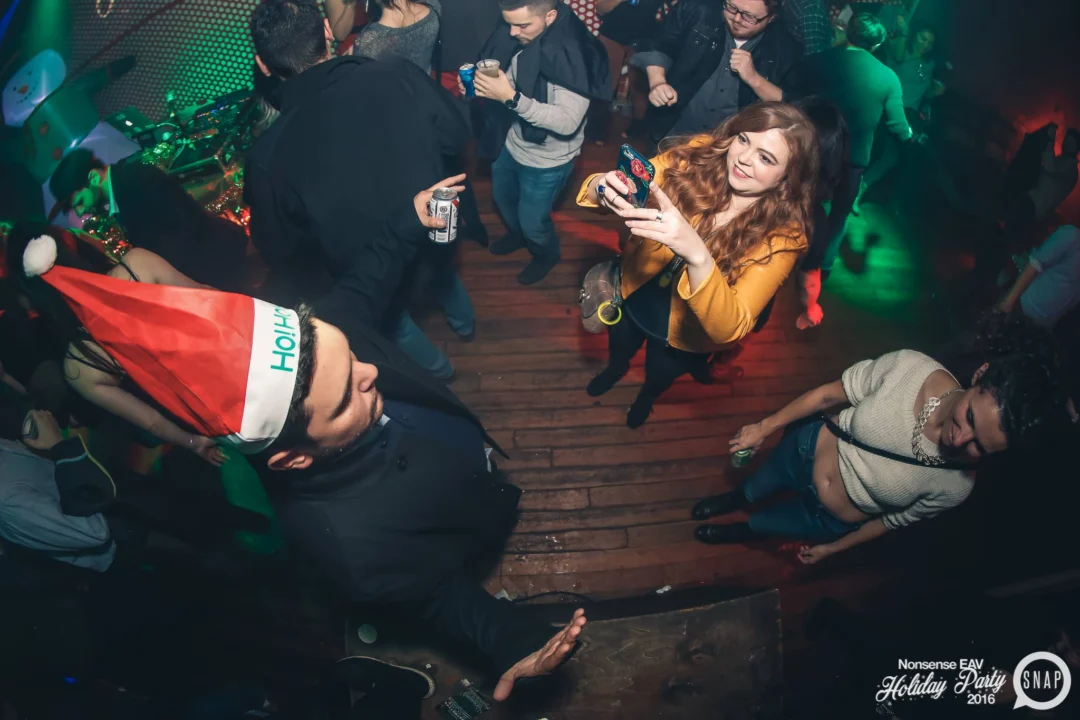 Nonsense EAV 2016 Holiday Party! Kimber! Fuller! Santa! The Basement was festive AF! Tag your friends! Photography by Oh Snap Kid