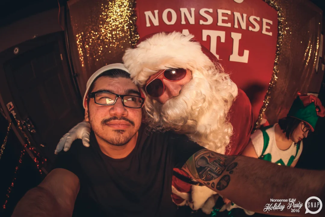 Nonsense EAV 2016 Holiday Party! Kimber! Fuller! Santa! The Basement was festive AF! Tag your friends! Photography by Oh Snap Kid