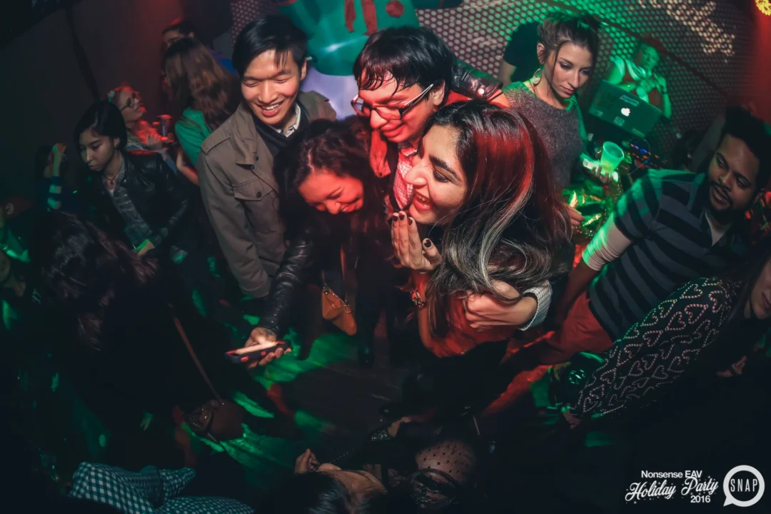 Nonsense EAV 2016 Holiday Party! Kimber! Fuller! Santa! The Basement was festive AF! Tag your friends! Photography by Oh Snap Kid