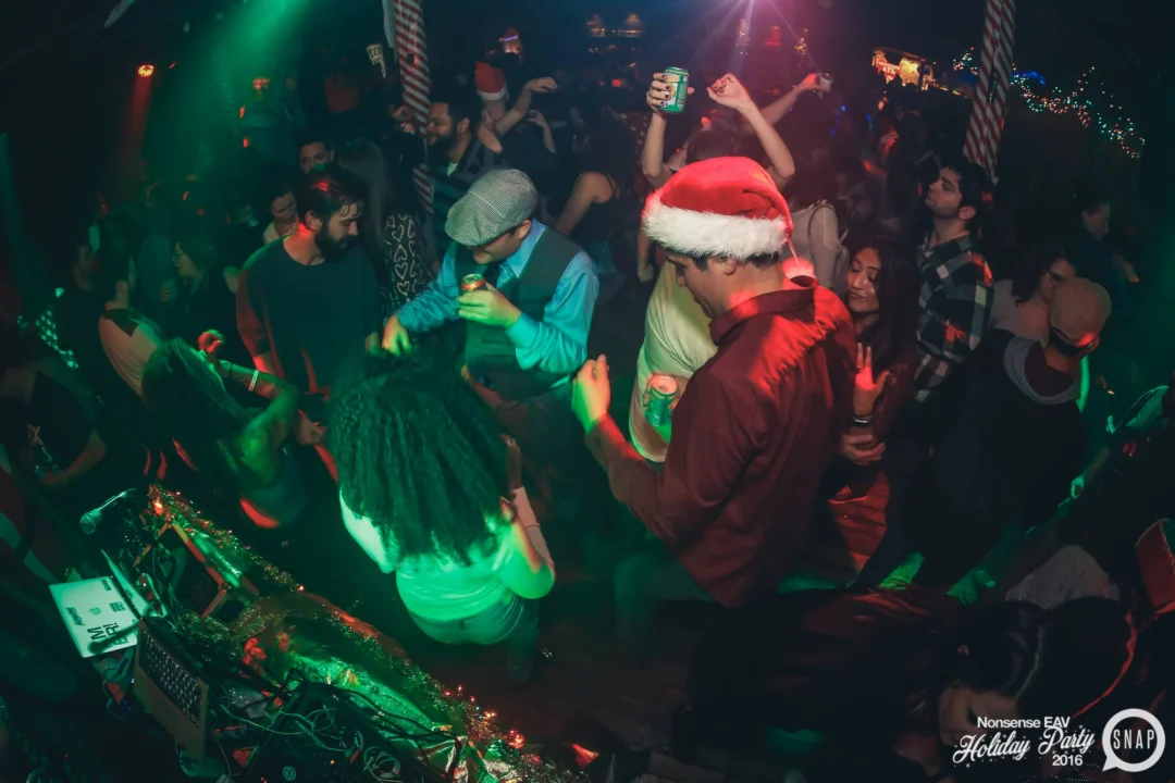 Nonsense EAV 2016 Holiday Party! Kimber! Fuller! Santa! The Basement was festive AF! Tag your friends! Photography by Oh Snap Kid