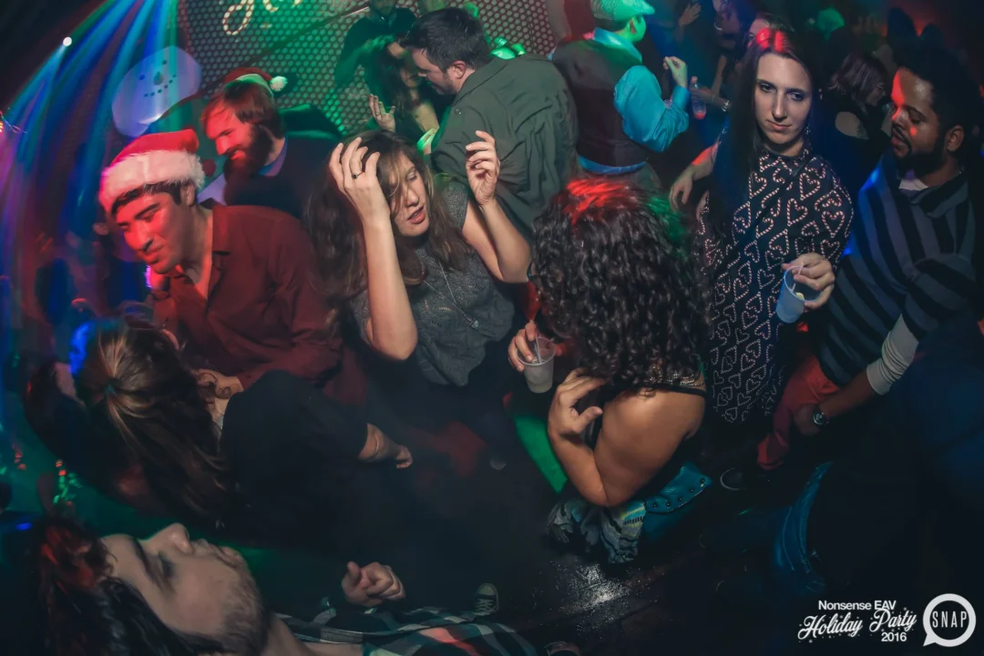 Nonsense EAV 2016 Holiday Party! Kimber! Fuller! Santa! The Basement was festive AF! Tag your friends! Photography by Oh Snap Kid
