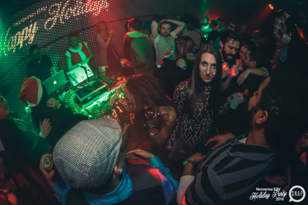 Nonsense EAV 2016 Holiday Party! Kimber! Fuller! Santa! The Basement was festive AF! Tag your friends! Photography by Oh Snap Kid