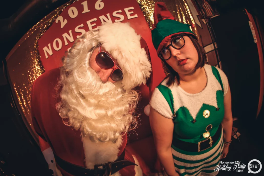 Nonsense EAV 2016 Holiday Party! Kimber! Fuller! Santa! The Basement was festive AF! Tag your friends! Photography by Oh Snap Kid