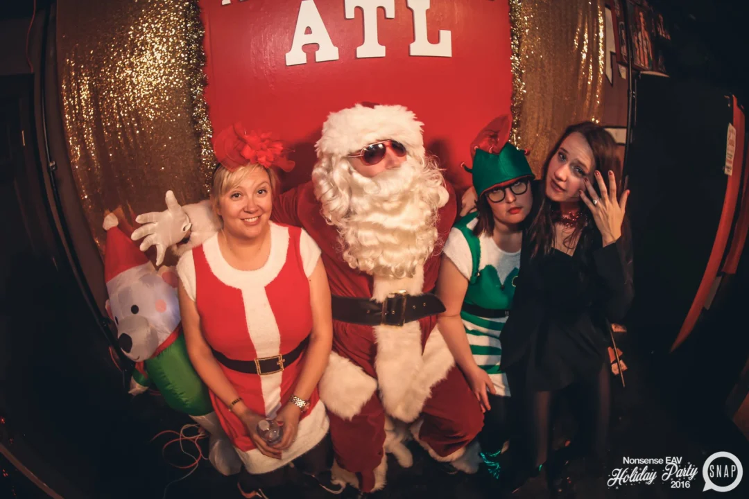 Nonsense EAV 2016 Holiday Party! Kimber! Fuller! Santa! The Basement was festive AF! Tag your friends! Photography by Oh Snap Kid