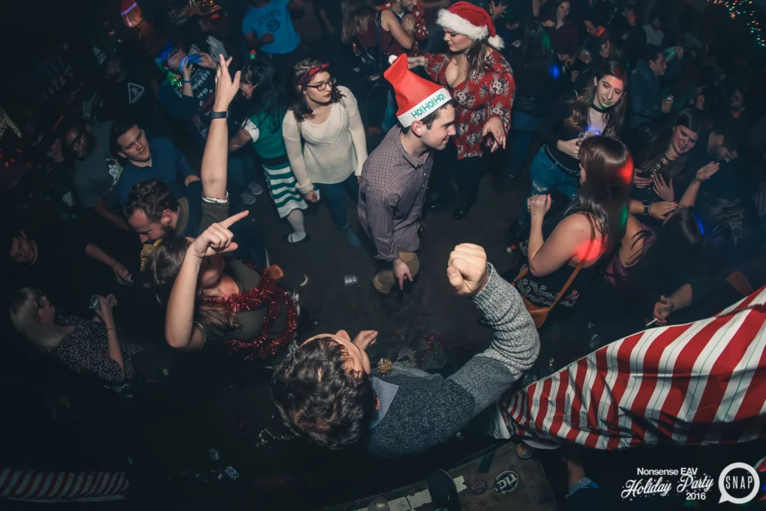 Nonsense EAV 2016 Holiday Party! Kimber! Fuller! Santa! The Basement was festive AF! Tag your friends! Photography by Oh Snap Kid