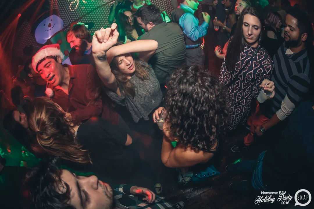 Nonsense EAV 2016 Holiday Party! Kimber! Fuller! Santa! The Basement was festive AF! Tag your friends! Photography by Oh Snap Kid