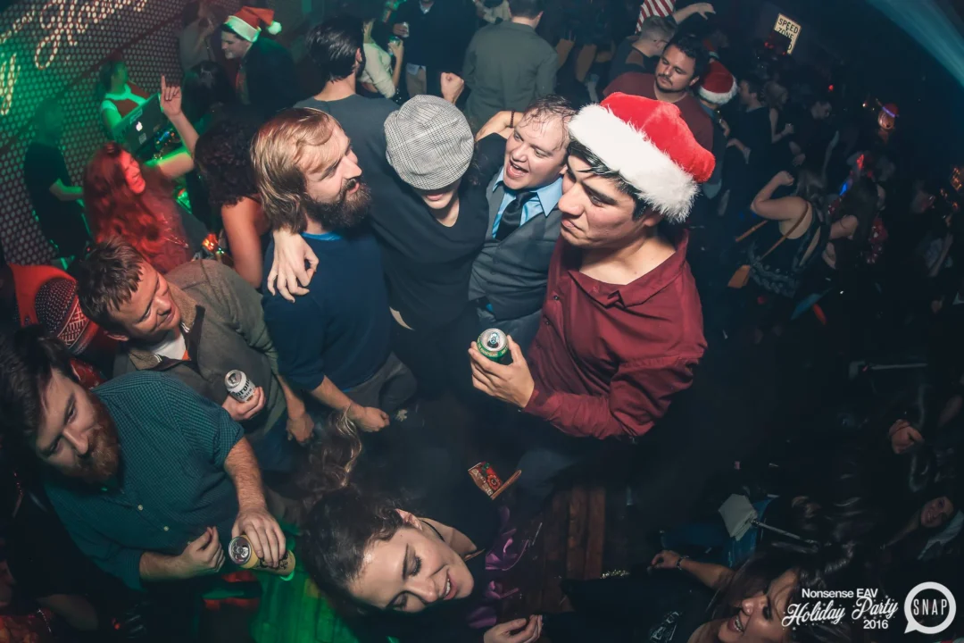 Nonsense EAV 2016 Holiday Party! Kimber! Fuller! Santa! The Basement was festive AF! Tag your friends! Photography by Oh Snap Kid