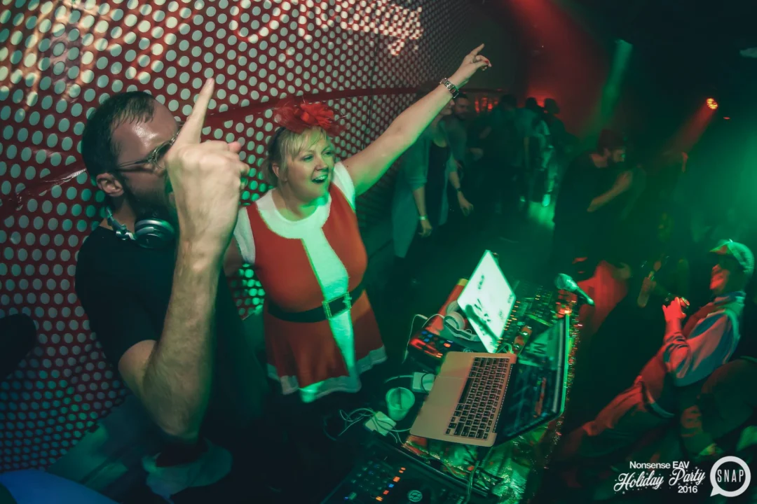 Nonsense EAV 2016 Holiday Party! Kimber! Fuller! Santa! The Basement was festive AF! Tag your friends! Photography by Oh Snap Kid
