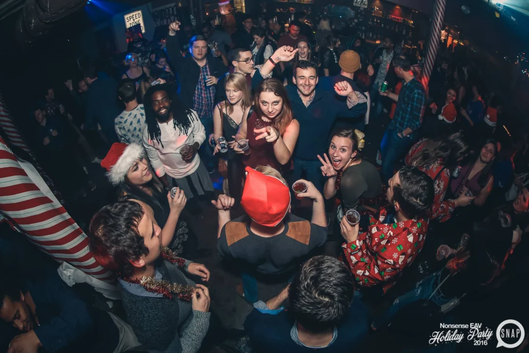 Nonsense EAV 2016 Holiday Party! Kimber! Fuller! Santa! The Basement was festive AF! Tag your friends! Photography by Oh Snap Kid