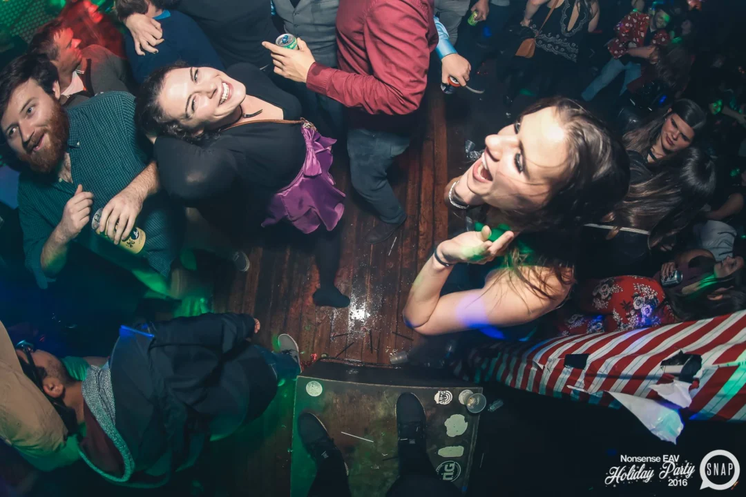 Nonsense EAV 2016 Holiday Party! Kimber! Fuller! Santa! The Basement was festive AF! Tag your friends! Photography by Oh Snap Kid