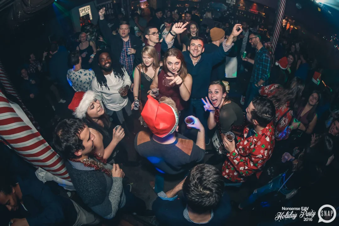 Nonsense EAV 2016 Holiday Party! Kimber! Fuller! Santa! The Basement was festive AF! Tag your friends! Photography by Oh Snap Kid