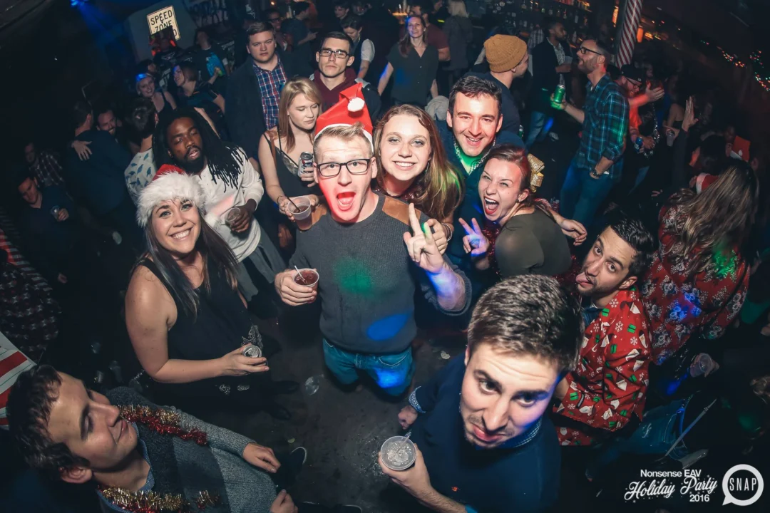 Nonsense EAV 2016 Holiday Party! Kimber! Fuller! Santa! The Basement was festive AF! Tag your friends! Photography by Oh Snap Kid