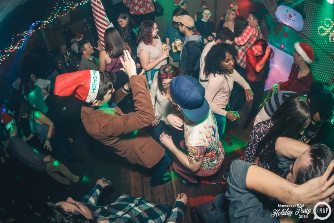 Nonsense EAV 2016 Holiday Party! Kimber! Fuller! Santa! The Basement was festive AF! Tag your friends! Photography by Oh Snap Kid