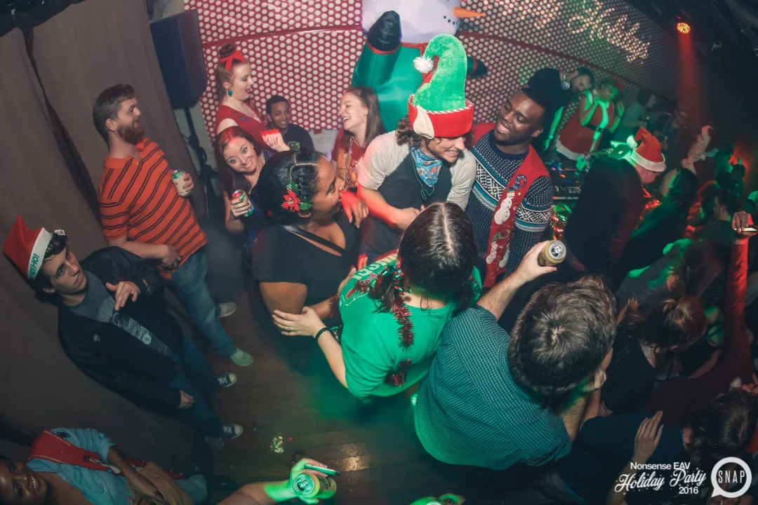 Nonsense EAV 2016 Holiday Party! Kimber! Fuller! Santa! The Basement was festive AF! Tag your friends! Photography by Oh Snap Kid