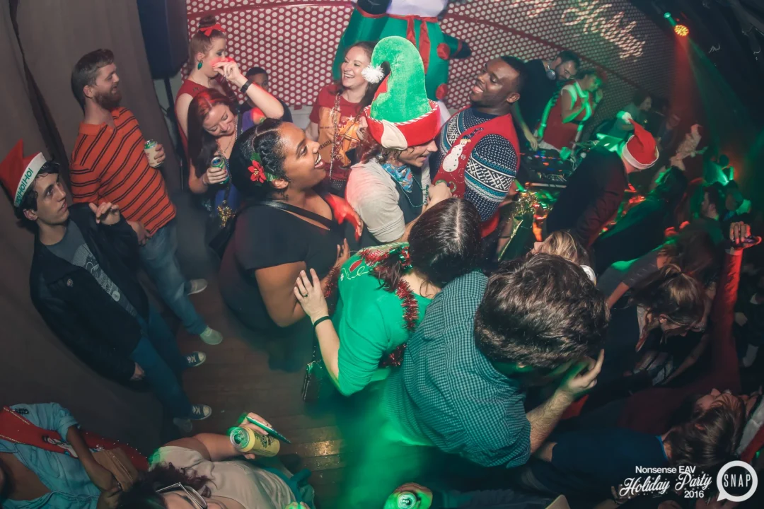 Nonsense EAV 2016 Holiday Party! Kimber! Fuller! Santa! The Basement was festive AF! Tag your friends! Photography by Oh Snap Kid
