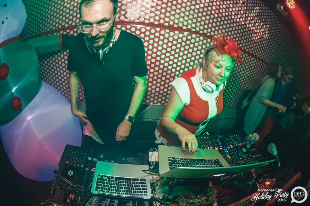 Nonsense EAV 2016 Holiday Party! Kimber! Fuller! Santa! The Basement was festive AF! Tag your friends! Photography by Oh Snap Kid