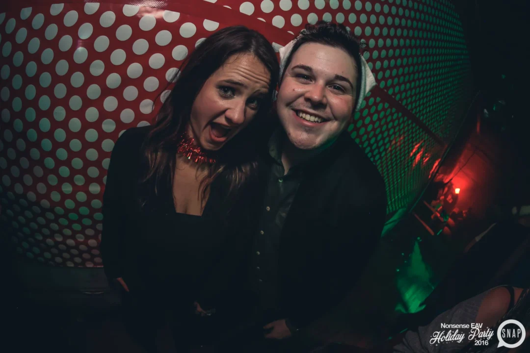 Nonsense EAV 2016 Holiday Party! Kimber! Fuller! Santa! The Basement was festive AF! Tag your friends! Photography by Oh Snap Kid