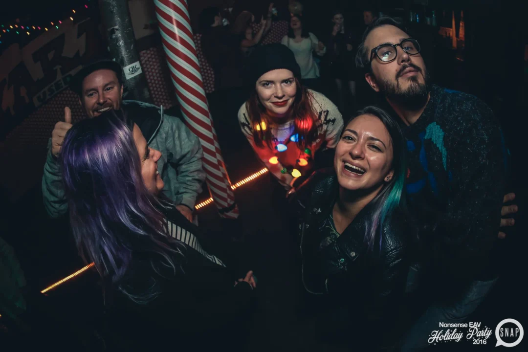 Nonsense EAV 2016 Holiday Party! Kimber! Fuller! Santa! The Basement was festive AF! Tag your friends! Photography by Oh Snap Kid
