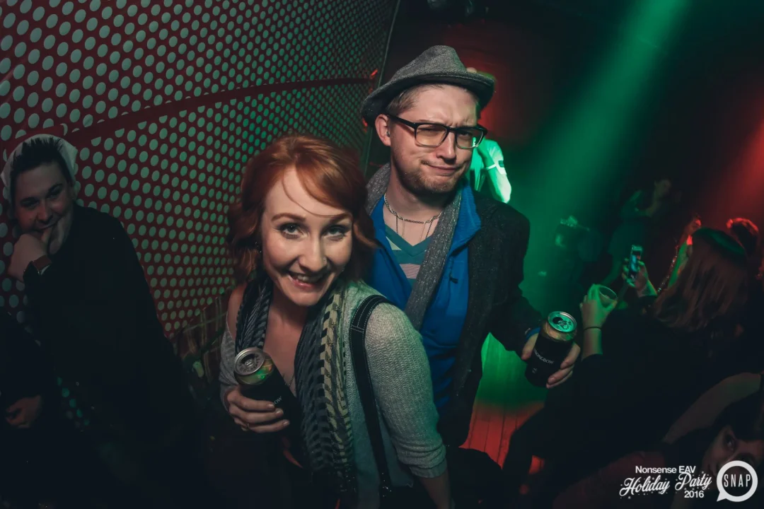 Nonsense EAV 2016 Holiday Party! Kimber! Fuller! Santa! The Basement was festive AF! Tag your friends! Photography by Oh Snap Kid