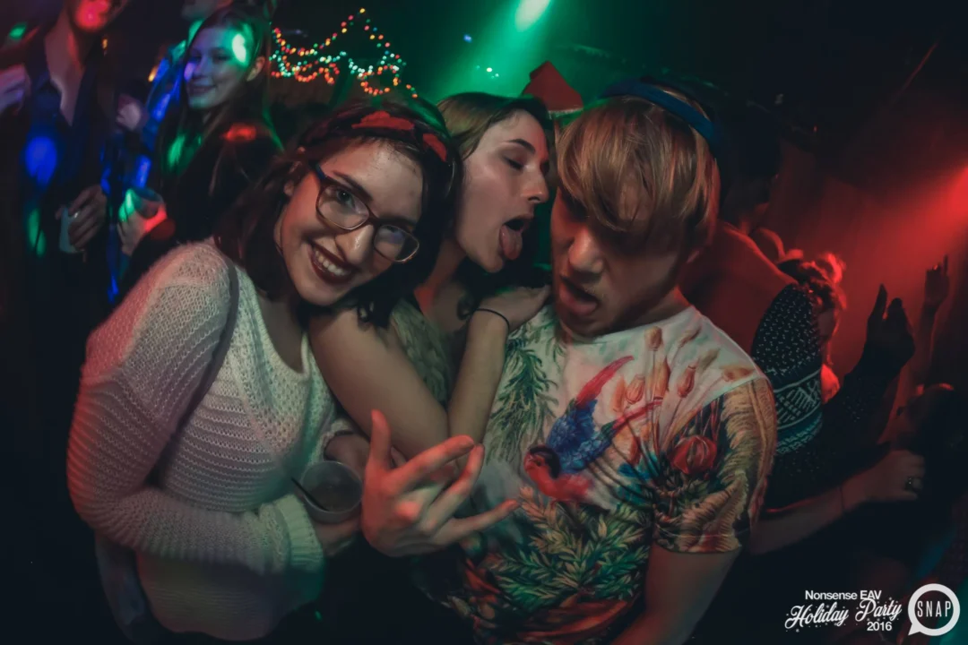 Nonsense EAV 2016 Holiday Party! Kimber! Fuller! Santa! The Basement was festive AF! Tag your friends! Photography by Oh Snap Kid
