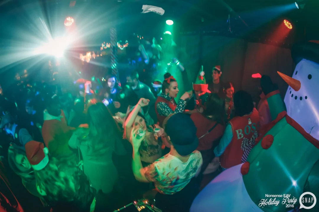 Nonsense EAV 2016 Holiday Party! Kimber! Fuller! Santa! The Basement was festive AF! Tag your friends! Photography by Oh Snap Kid