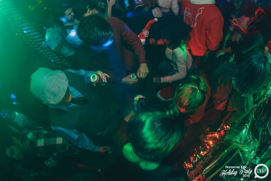 Nonsense EAV 2016 Holiday Party! Kimber! Fuller! Santa! The Basement was festive AF! Tag your friends! Photography by Oh Snap Kid