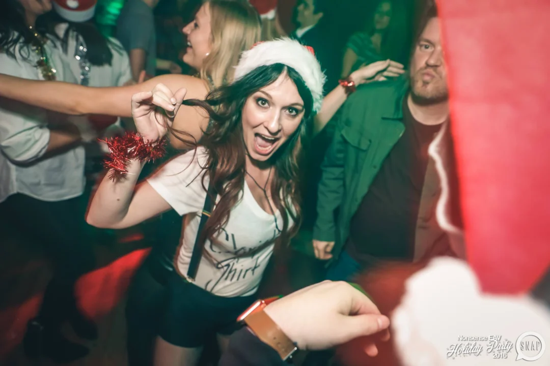 Nonsense EAV 2016 Holiday Party! Kimber! Fuller! Santa! The Basement was festive AF! Tag your friends! Photography by Oh Snap Kid