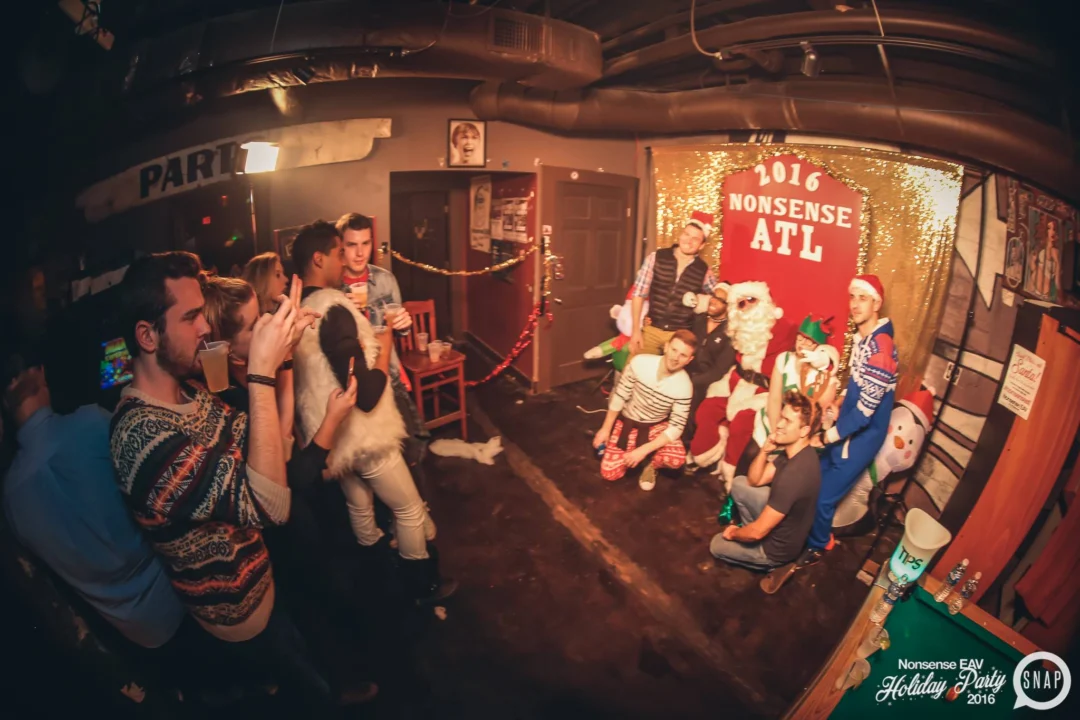 Nonsense EAV 2016 Holiday Party! Kimber! Fuller! Santa! The Basement was festive AF! Tag your friends! Photography by Oh Snap Kid
