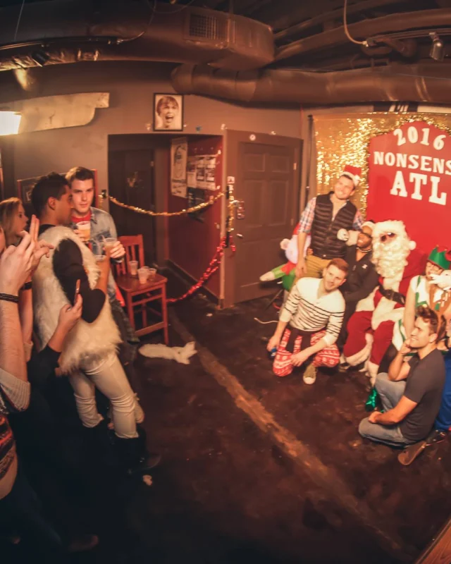 Nonsense EAV 2016 Holiday Party! Kimber! Fuller! Santa! The Basement was festive AF! Tag your friends! Photography by Oh Snap Kid