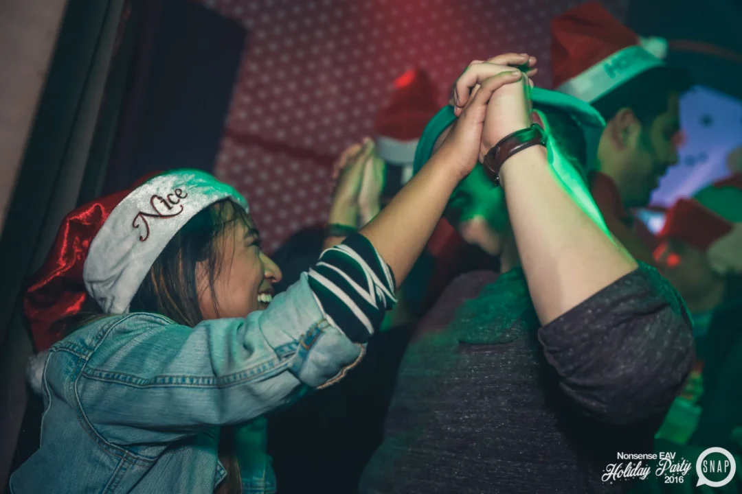 Nonsense EAV 2016 Holiday Party! Kimber! Fuller! Santa! The Basement was festive AF! Tag your friends! Photography by Oh Snap Kid
