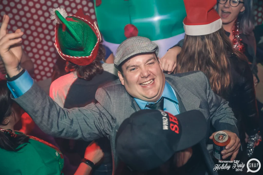 Nonsense EAV 2016 Holiday Party! Kimber! Fuller! Santa! The Basement was festive AF! Tag your friends! Photography by Oh Snap Kid