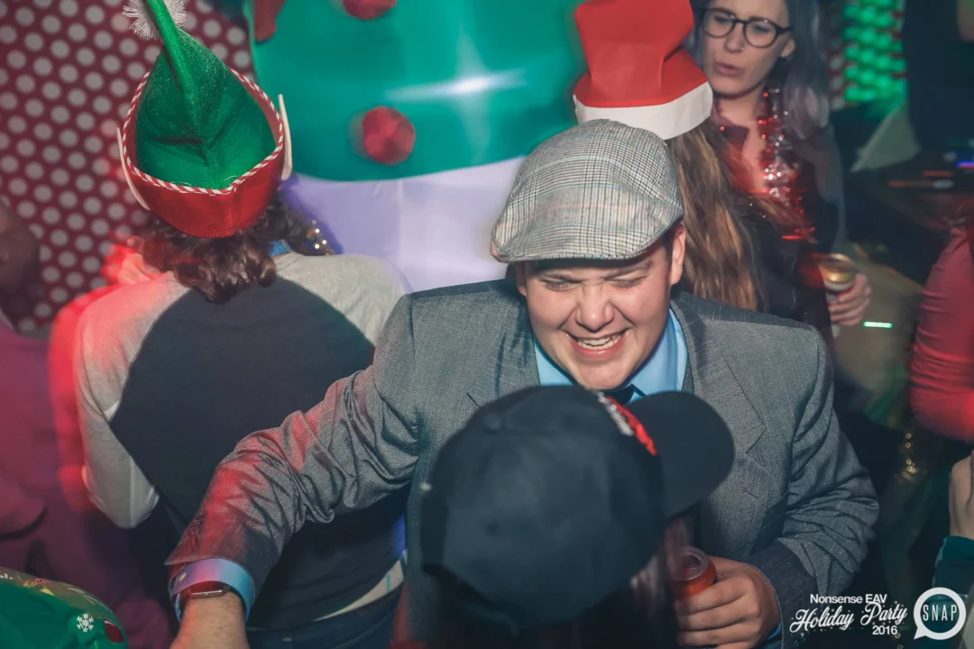Nonsense EAV 2016 Holiday Party! Kimber! Fuller! Santa! The Basement was festive AF! Tag your friends! Photography by Oh Snap Kid