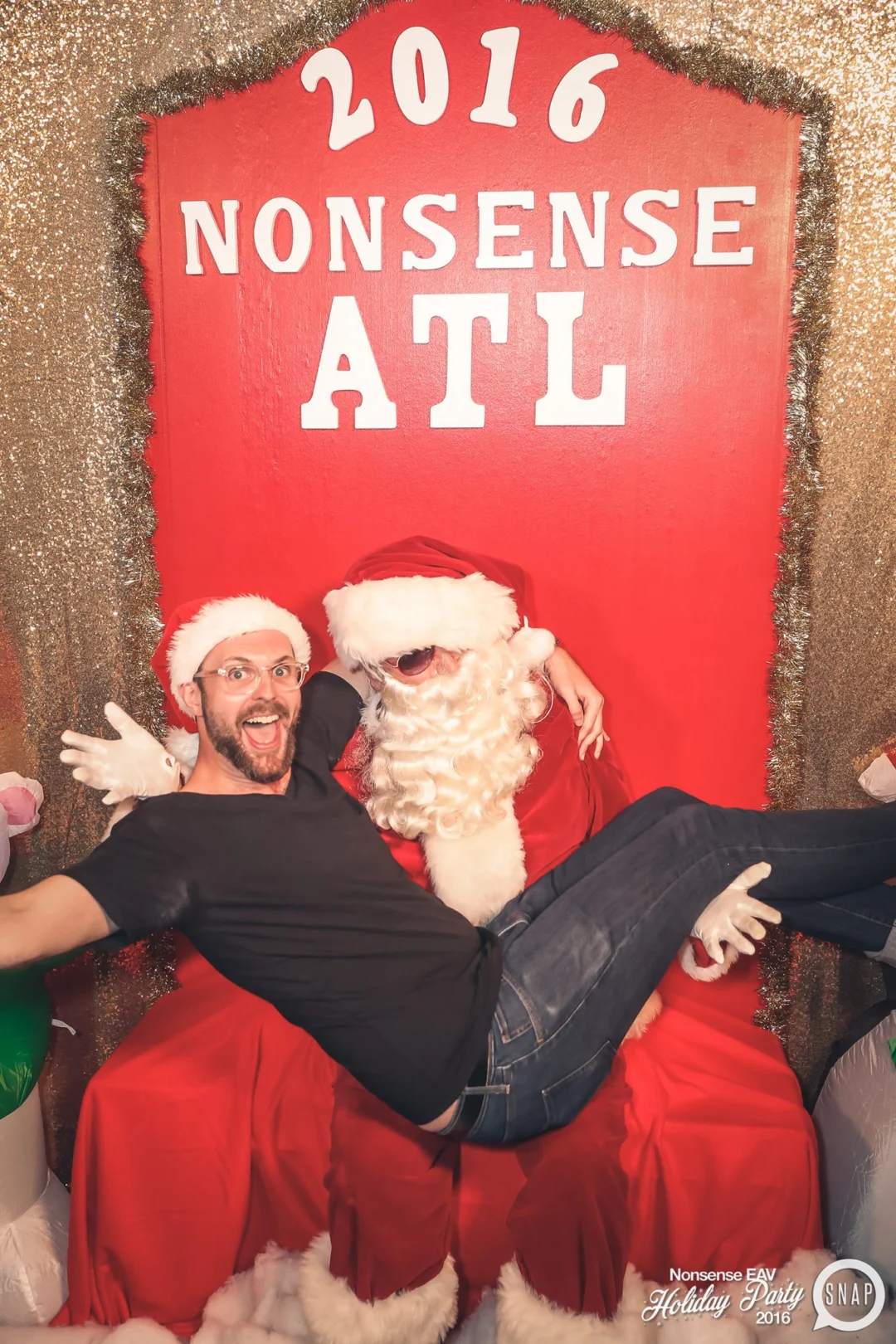 Nonsense EAV 2016 Holiday Party! Kimber! Fuller! Santa! The Basement was festive AF! Tag your friends! Photography by Oh Snap Kid