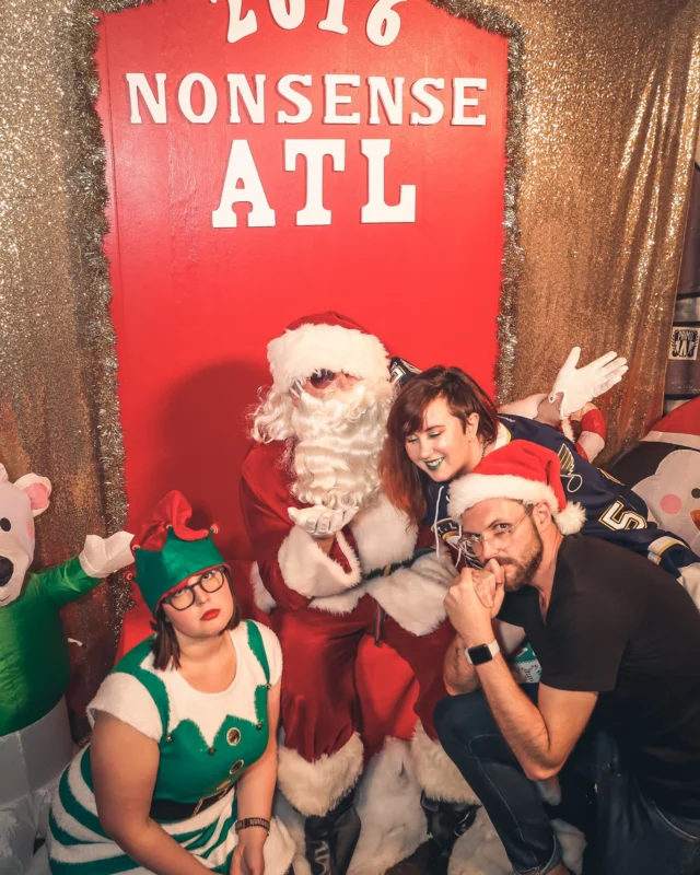 Nonsense EAV 2016 Holiday Party! Kimber! Fuller! Santa! The Basement was festive AF! Tag your friends! Photography by Oh Snap Kid