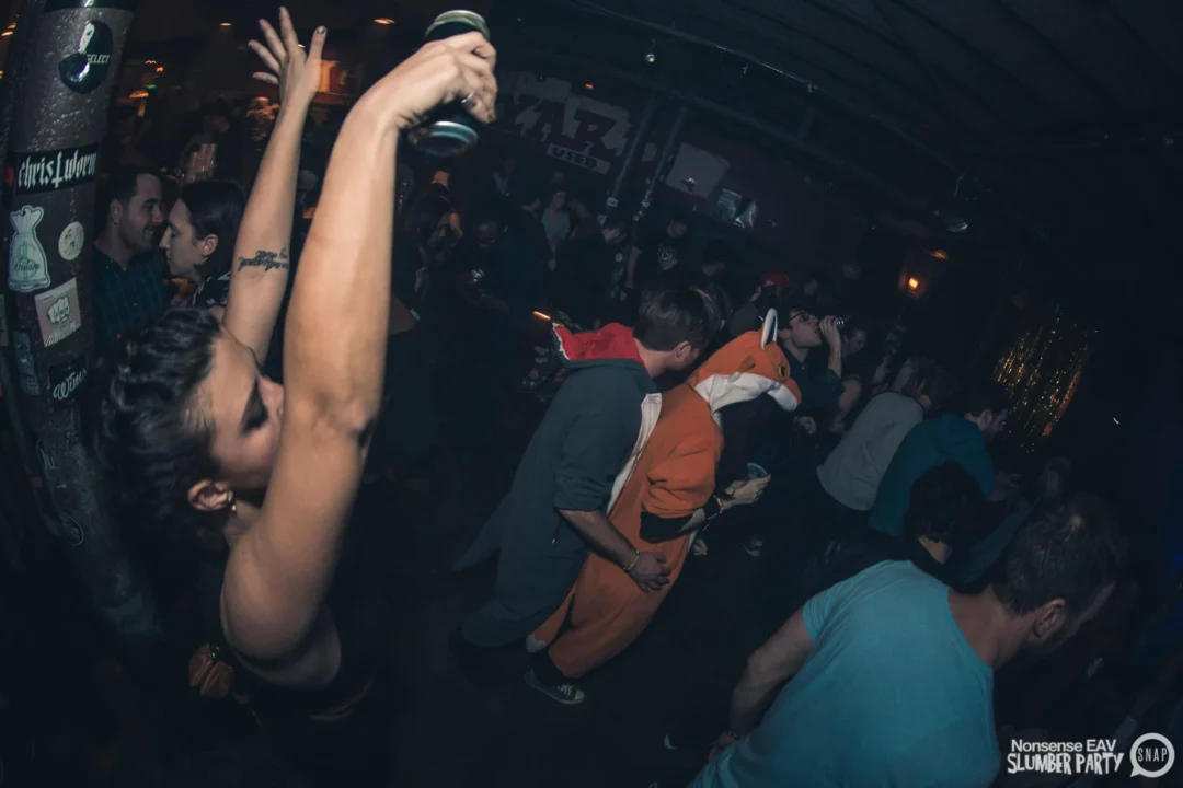 Nonsense EAV Slumber Party - 2/17/17.Pajamas! Onesies! Dancing! Atlanta's nicest people! Dance Bunny! The DJ was Kimber! 3rd Fridays at the Basement in East Atlanta!Photo by Oh Snap! Tag your friends!