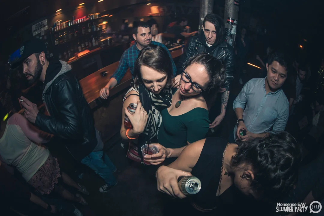 Nonsense EAV Slumber Party - 2/17/17.Pajamas! Onesies! Dancing! Atlanta's nicest people! Dance Bunny! The DJ was Kimber! 3rd Fridays at the Basement in East Atlanta!Photo by Oh Snap! Tag your friends!