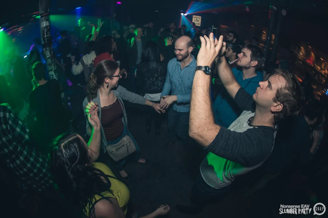 Nonsense EAV Slumber Party - 2/17/17.Pajamas! Onesies! Dancing! Atlanta's nicest people! Dance Bunny! The DJ was Kimber! 3rd Fridays at the Basement in East Atlanta!Photo by Oh Snap! Tag your friends!
