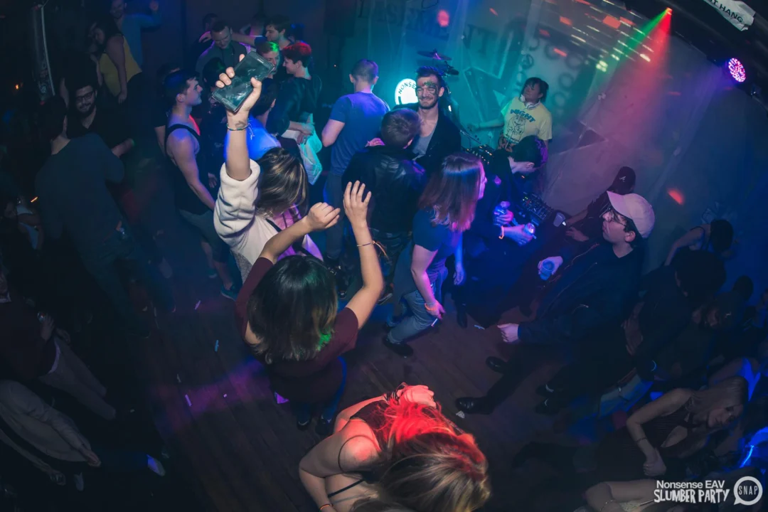 Nonsense EAV Slumber Party - 2/17/17.Pajamas! Onesies! Dancing! Atlanta's nicest people! Dance Bunny! The DJ was Kimber! 3rd Fridays at the Basement in East Atlanta!Photo by Oh Snap! Tag your friends!