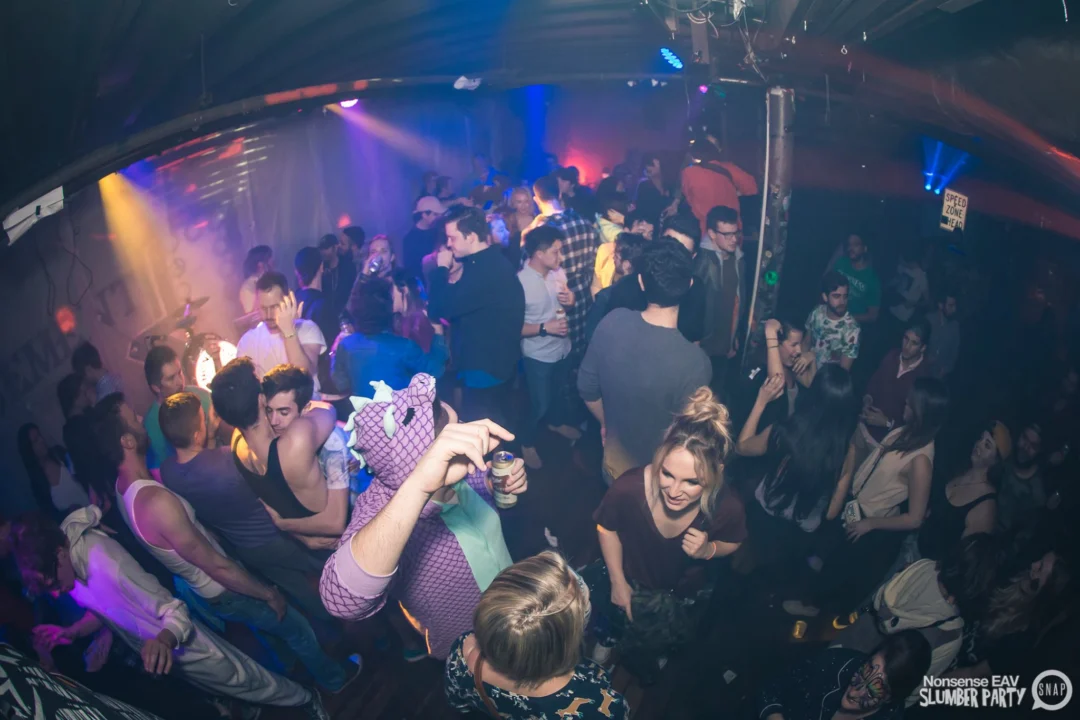 Nonsense EAV Slumber Party - 2/17/17.Pajamas! Onesies! Dancing! Atlanta's nicest people! Dance Bunny! The DJ was Kimber! 3rd Fridays at the Basement in East Atlanta!Photo by Oh Snap! Tag your friends!