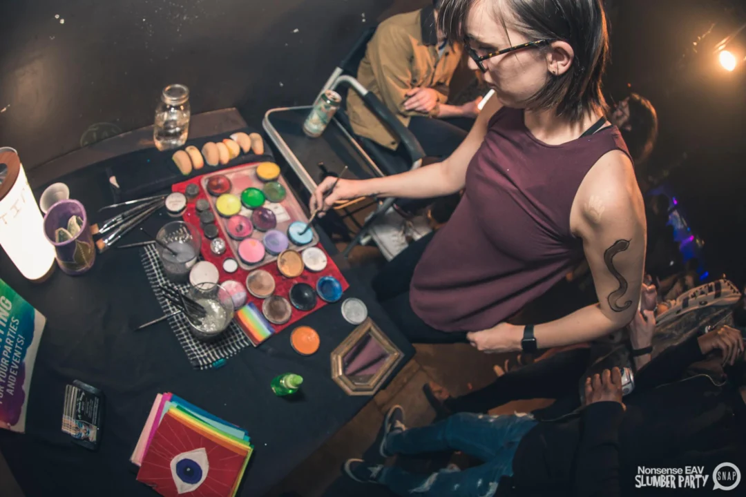 Nonsense EAV Slumber Party - 2/17/17.Pajamas! Onesies! Dancing! Atlanta's nicest people! Dance Bunny! The DJ was Kimber! 3rd Fridays at the Basement in East Atlanta!Photo by Oh Snap! Tag your friends!