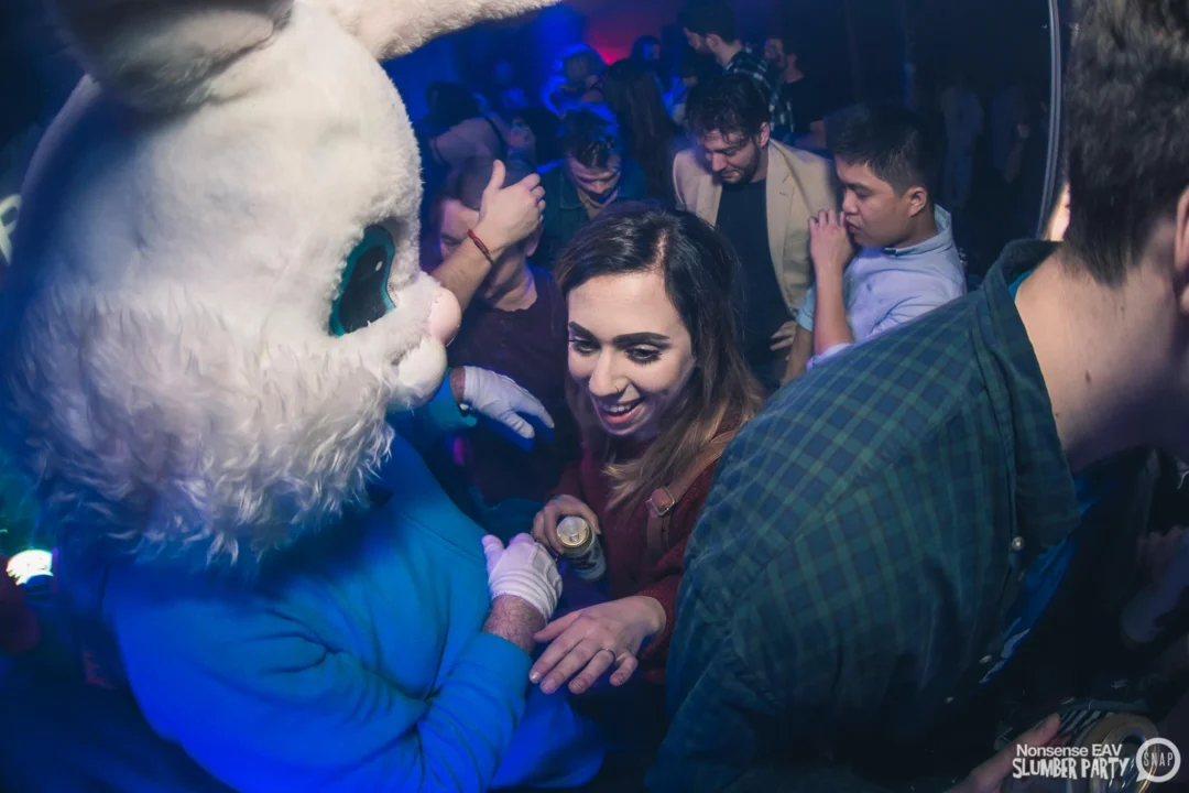 Nonsense EAV Slumber Party - 2/17/17.Pajamas! Onesies! Dancing! Atlanta's nicest people! Dance Bunny! The DJ was Kimber! 3rd Fridays at the Basement in East Atlanta!Photo by Oh Snap! Tag your friends!